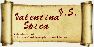 Valentina Špica vizit kartica